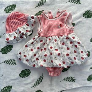 Carters Ladybug Bubble Romper 6 Months